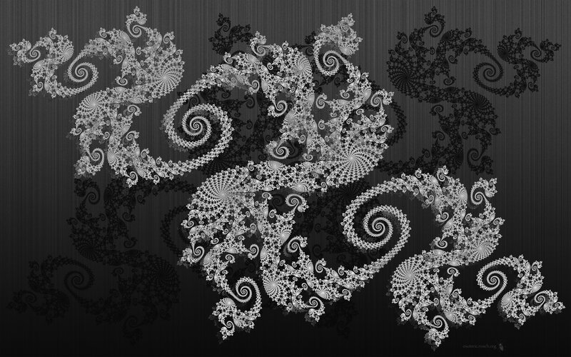 Fractal Spiral Pattern — Black, Abstract