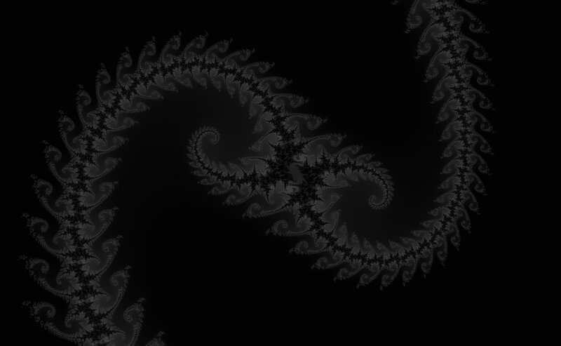 Fractal Spiral Pattern — Black, Dark, Abstract