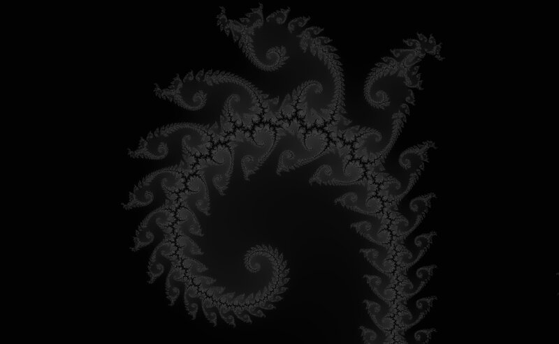 Fractal Spiral Pattern — Black, Dark
