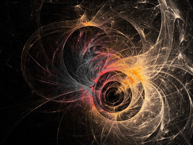 Fractal Spiral Pattern — Black, Dramatic, Abstract