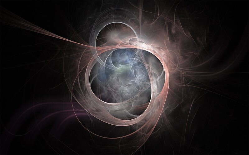 Fractal Spiral Pattern — Black, Ethereal