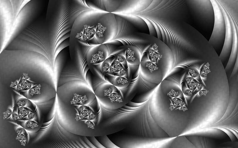 Fractal Spiral Pattern — Black, Hypnotic, Abstract, Spirals, Patterns