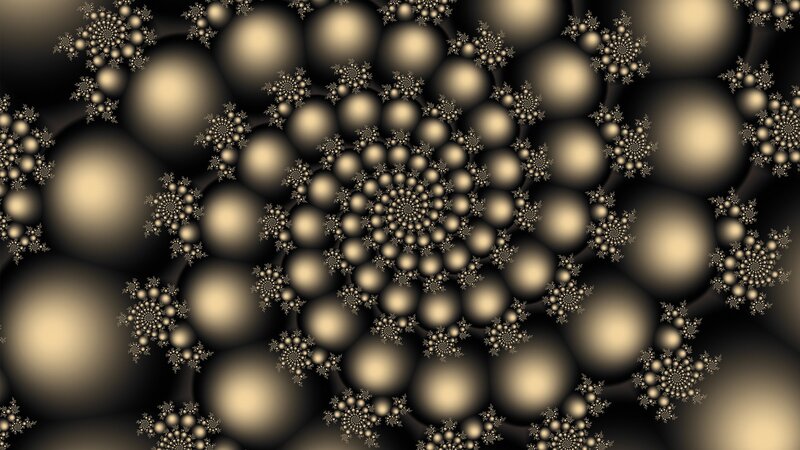 Fractal Spiral Pattern — Black, Hypnotic, Abstract