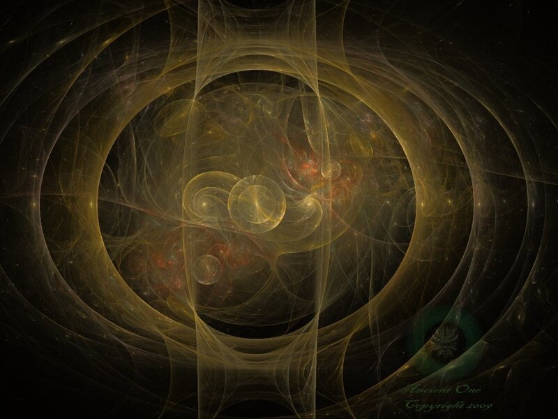 Fractal Spiral Pattern — Black, Mystical, Digital Art