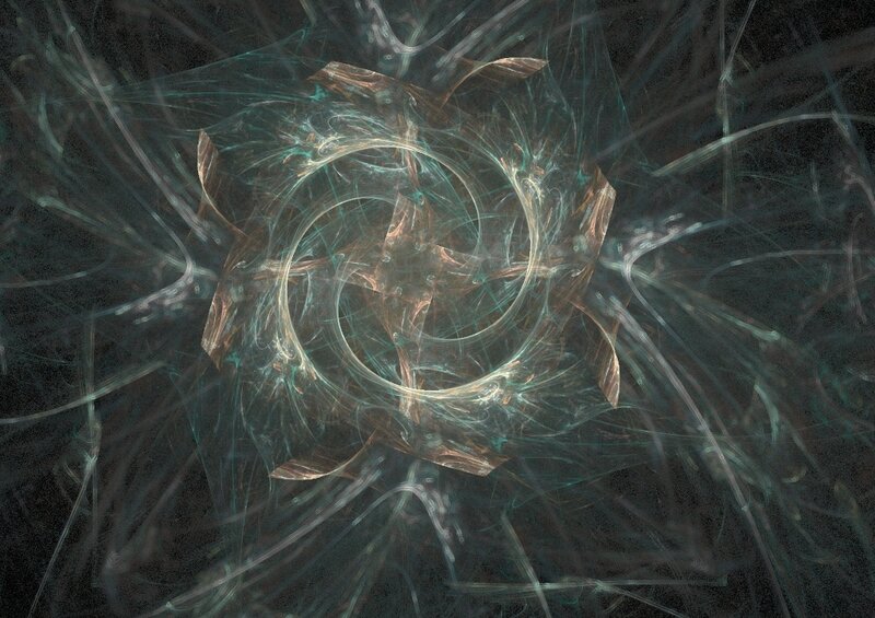 Fractal Spiral Pattern — Black