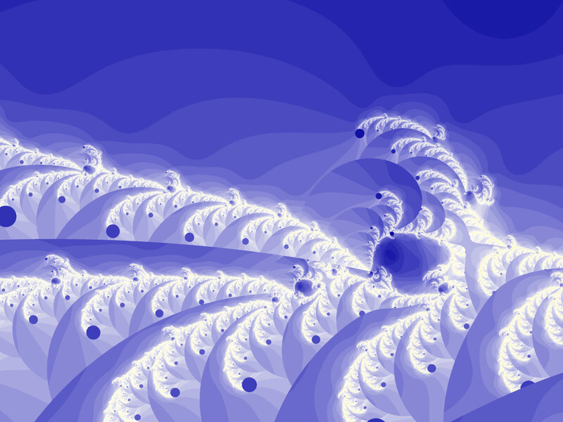Fractal Spiral Pattern — Blue, Calm, Digital Art, Spirals, Circles