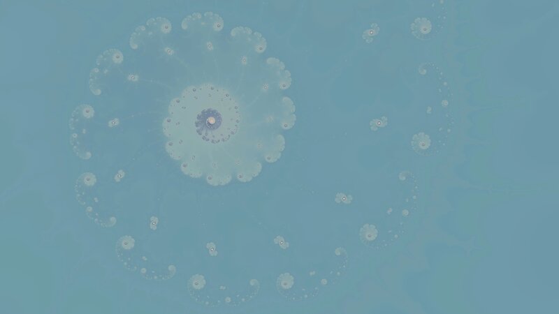 Fractal Spiral Pattern — Blue, Calm