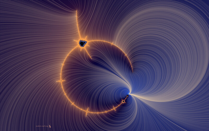 Fractal Spiral Pattern — Blue, Hypnotic, Abstract, Glow