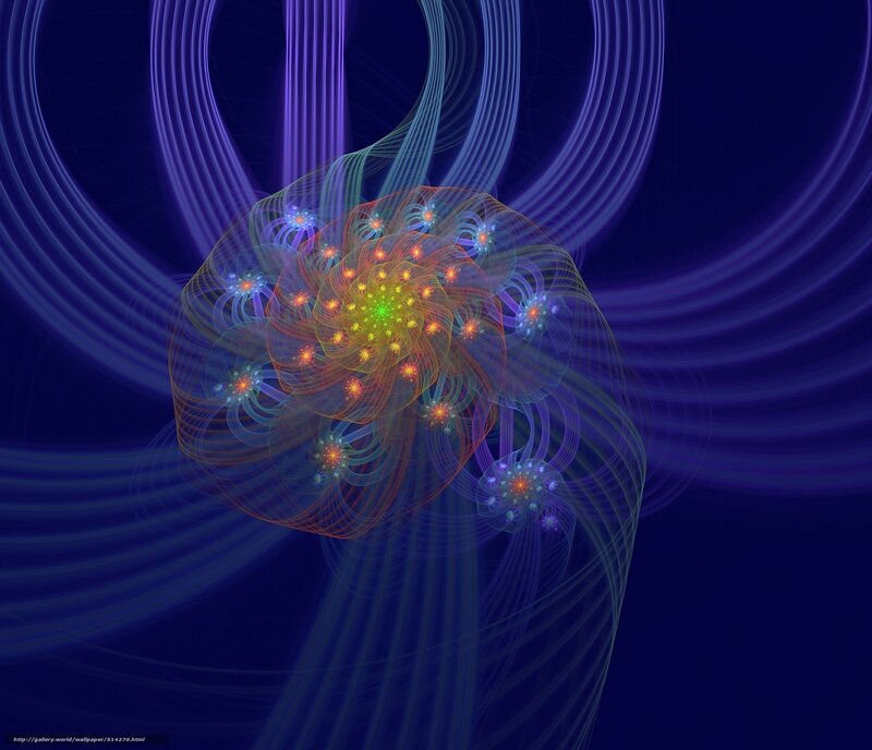 Fractal Spiral Pattern — Blue, Hypnotic, Abstract, Light