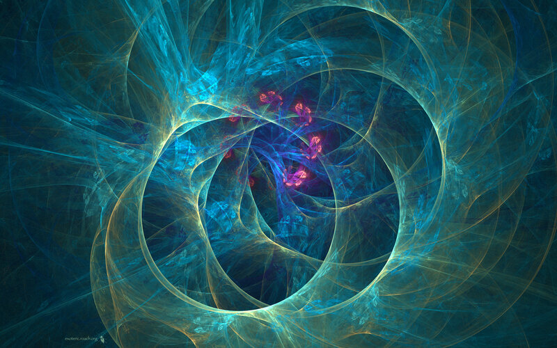 Fractal Spiral Pattern — Blue, Hypnotic, Abstract, Spirals