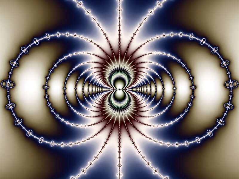 Fractal Spiral Pattern — Blue, Hypnotic, Abstract