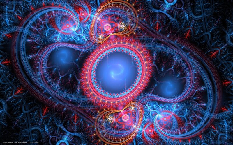 Fractal Spiral Pattern — Blue, Hypnotic, Digital Art, Spirals, Circles, Glowing Lines