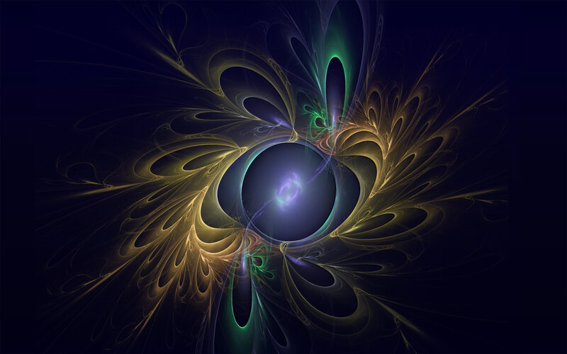 Fractal Spiral Pattern — Blue, Mystical, Abstract