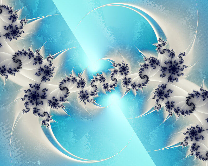 Fractal Spiral Pattern — Blue, Serene