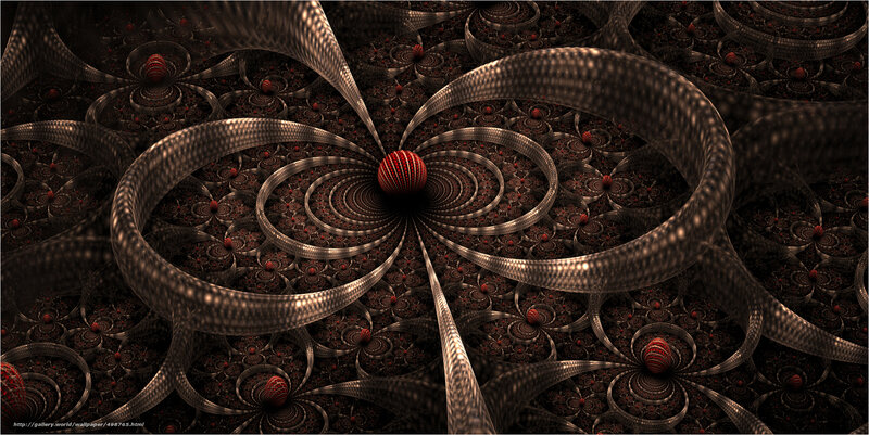 Fractal Spiral Pattern — Brown, Dramatic
