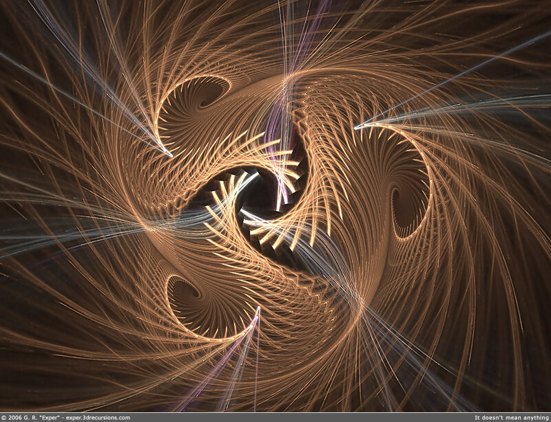 Fractal Spiral Pattern — Brown, Hypnotic