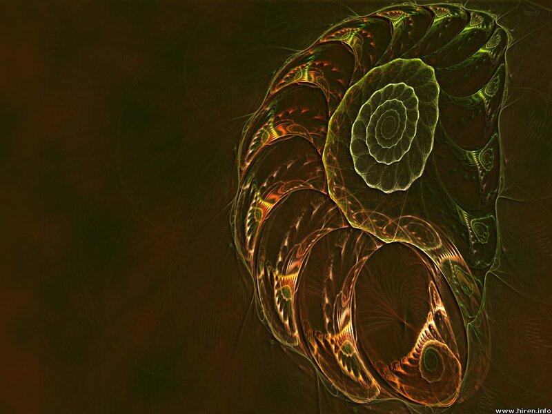 Fractal Spiral Pattern — Brown, Mysterious