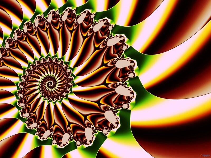 Fractal Spiral Pattern — Brown