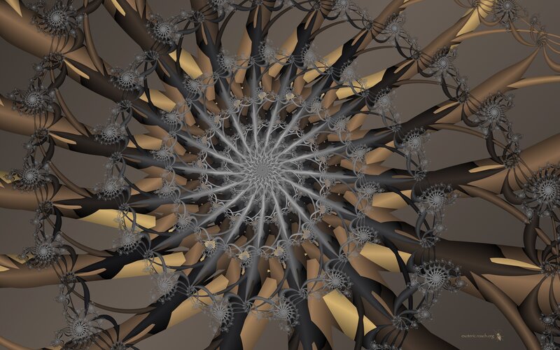 Fractal Spiral Pattern — Gray