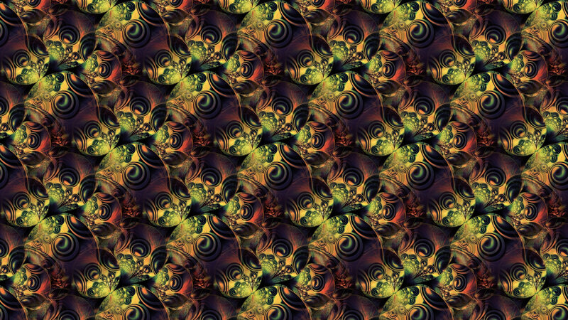 Fractal Spiral Pattern — Green, Hypnotic, Abstract, Spirals, Circles