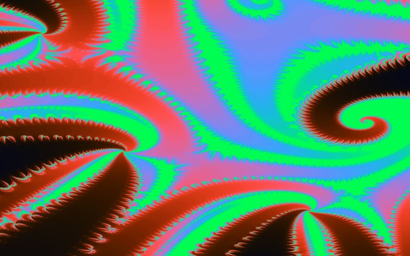 Fractal Spiral Pattern — Green, Hypnotic, Abstract, Spirals