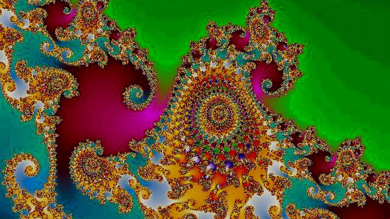Fractal Spiral Pattern — Green, Vibrant