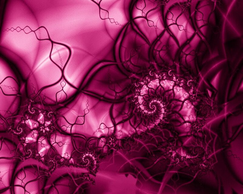 Fractal Spiral Pattern — Magenta
