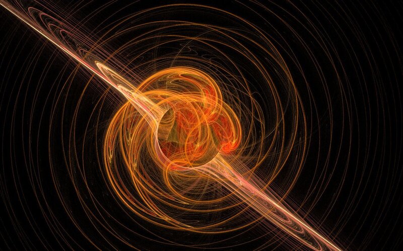 Fractal Spiral Pattern — Orange, Dynamic