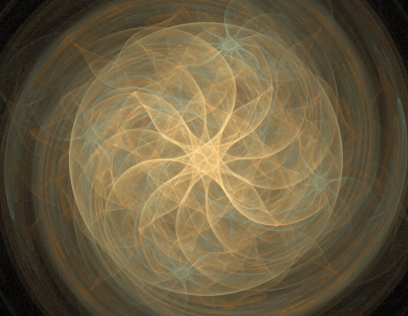 Fractal Spiral Pattern — Orange