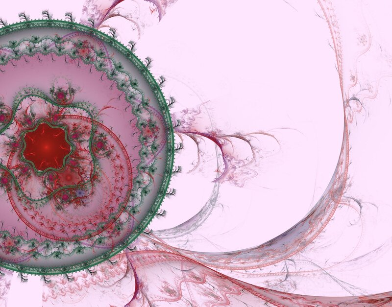 Fractal Spiral Pattern — Pink, Ethereal