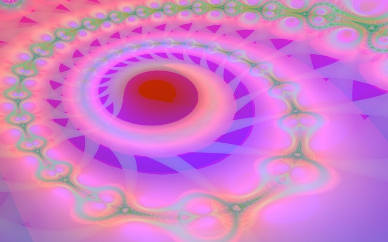 Fractal Spiral Pattern — Pink, Hypnotic, Abstract