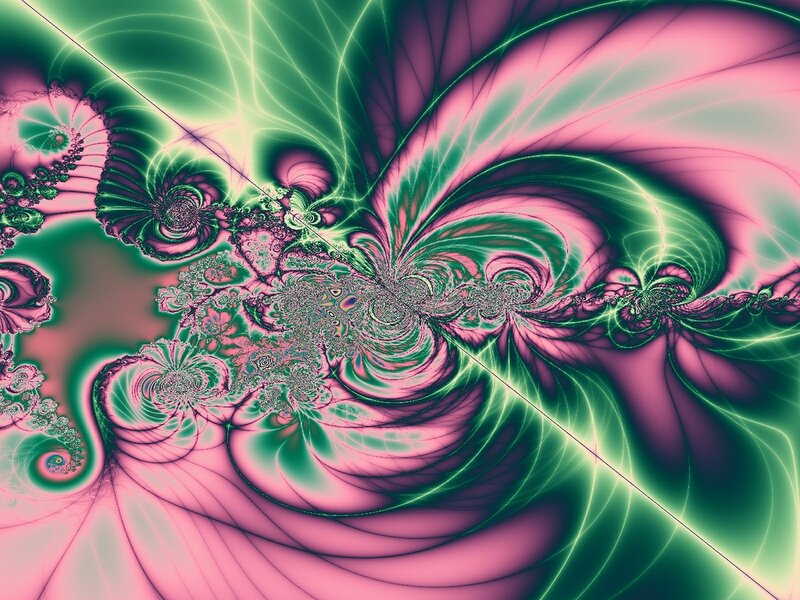 Fractal Spiral Pattern — Pink, Hypnotic
