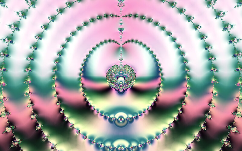 Fractal Spiral Pattern — Pink