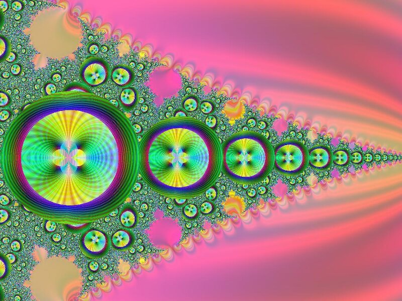Fractal Spiral Pattern — Pink, Vibrant, Digital Art