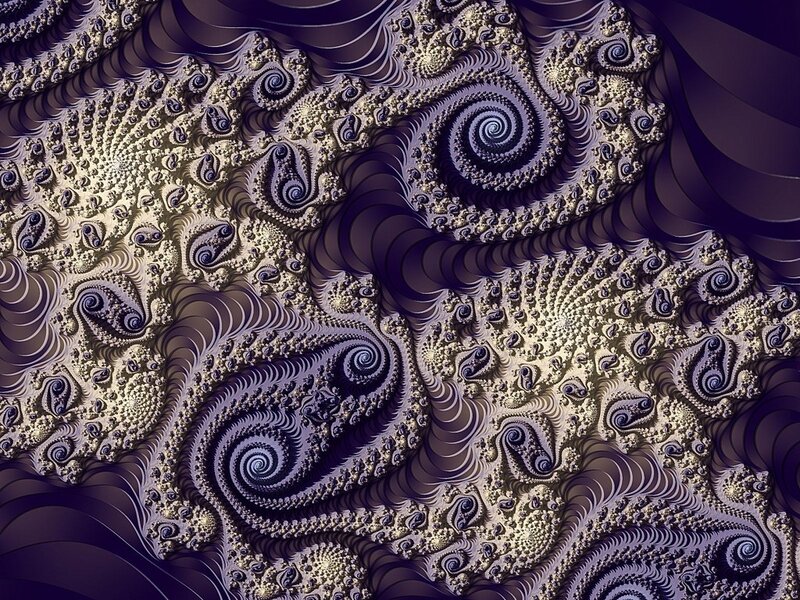 Fractal Spiral Pattern — Purple, Complex