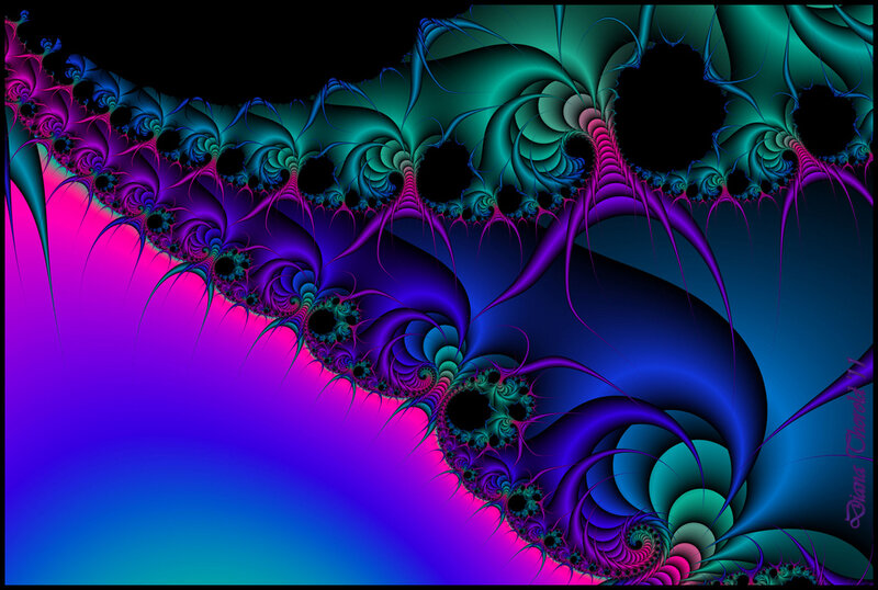 Fractal Spiral Pattern — Purple, Dramatic