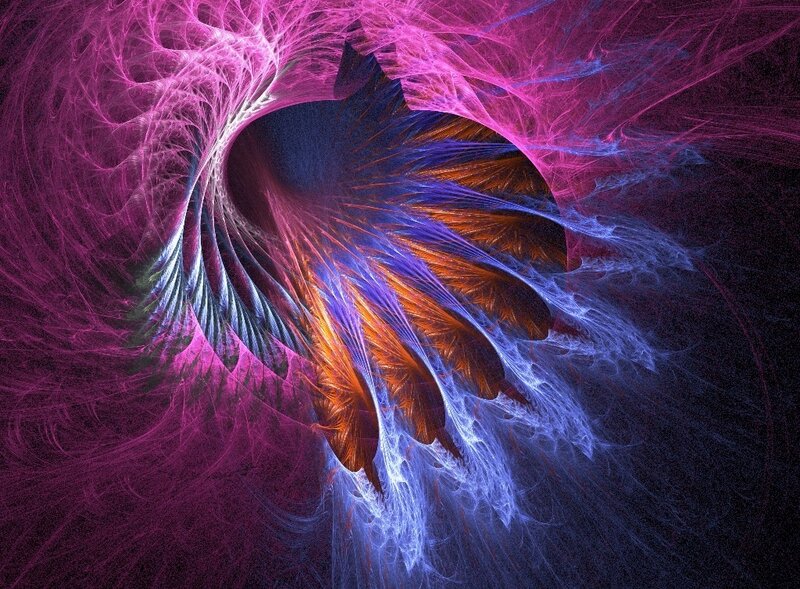 Fractal Spiral Pattern — Purple, Dynamic