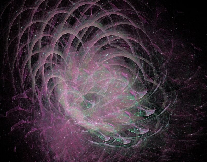 Fractal Spiral Pattern — Purple, Ethereal, Night