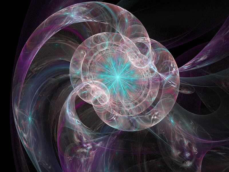 Fractal Spiral Pattern — Purple, Ethereal