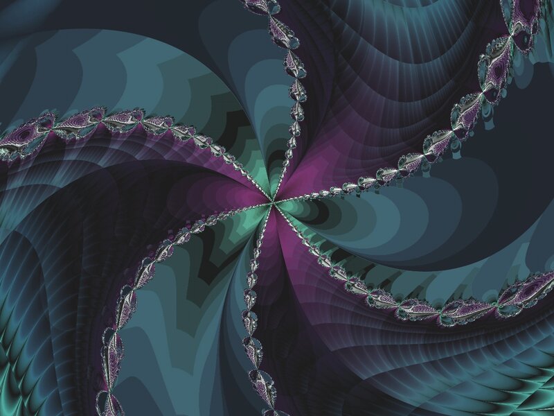 Fractal Spiral Pattern — Purple, Hypnotic, Abstract, Color Gradient, Symmetry