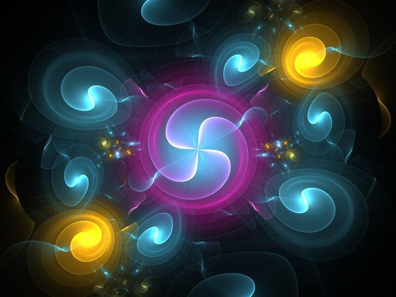 Fractal Spiral Pattern — Purple, Hypnotic, Abstract, Spirals, Circles, Light, Blue