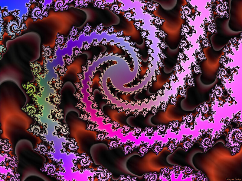Fractal Spiral Pattern — Purple, Hypnotic, Abstract, Spirals, Color Gradients, Digital Art