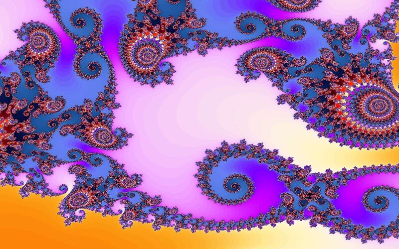 Fractal Spiral Pattern — Purple, Hypnotic, Abstract, Spirals, Color Gradients