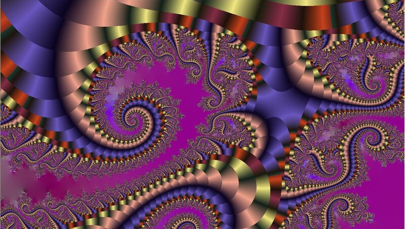 Fractal Spiral Pattern — Purple, Hypnotic, Abstract, Spirals, Colors
