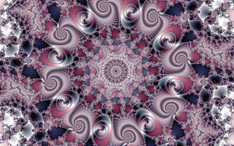 Fractal Spiral Pattern — Purple, Hypnotic, Abstract, Spirals, Patterns