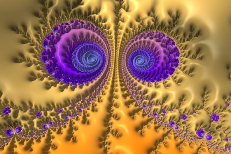 Fractal Spiral Pattern — Purple, Hypnotic, Abstract