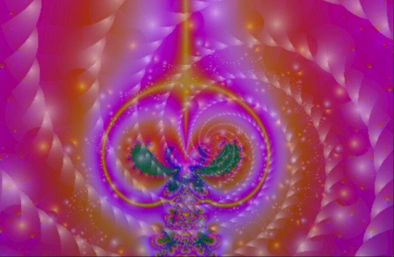 Fractal Spiral Pattern — Purple, Hypnotic, Digital Art, Light