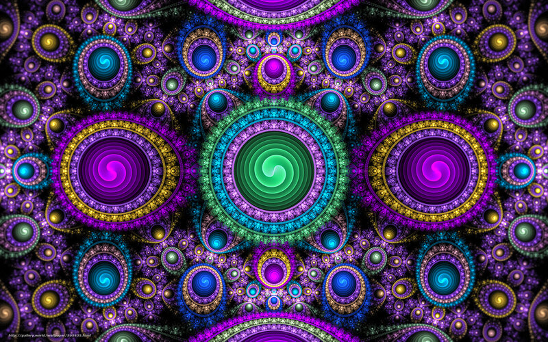 Fractal Spiral Pattern — Purple, Hypnotic, Digital Art, Spirals, Circles