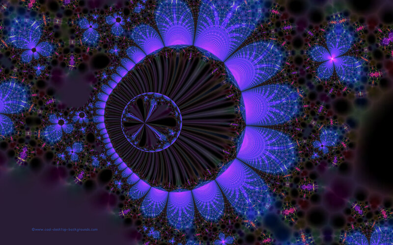 Fractal Spiral Pattern — Purple, Hypnotic, Digital Art