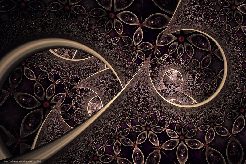 Fractal Spiral Pattern — Purple, Mystical